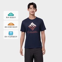 Columbia哥伦比亚短袖男春夏户外轻薄速干透气清凉降温舒适圆领T恤AE9129 465 XL