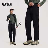 探拓(TECTOP)户外男士休闲裤春夏透气弹力长裤登山徒步软壳工装裤 云墨黑 3XL