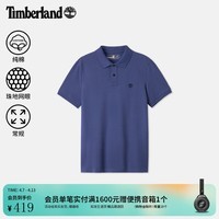添柏岚（Timberland）官方男装短袖POLO衫新款休闲通勤透气舒适|A6N5U A6N5UEYO/深蓝色 L