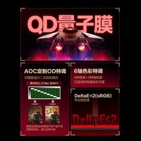 AOC 23.8英寸240Hz超频260Hz QD量子膜FastIPS 1ms 硬件低蓝光 三角洲游戏电竞显示器 破军系列24G51Z