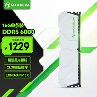 铭瑄(MAXSUN)16GB DDR5 6000 台式机内存条单条 Deepseek AI硬件 XMP&EXPO 适配9850X3D