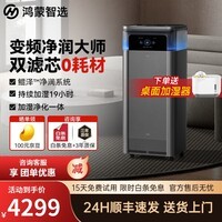 鸿蒙智选IAM智能净化加湿一体机U7变频净润大师无雾卧室净化除菌除颗粒物过敏源 星曜灰