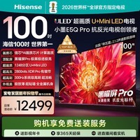 海信（Hisense）电视小墨E5Q Pro 100英寸 U+MiniLED 信芯芯片 黑曜屏Pro 100E5Q-PRO E5NPRO升级  98/100 100英寸 100E5Q-PRO【国家补贴20%】