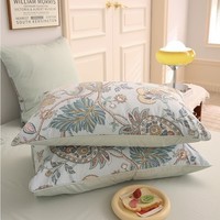 柳庭 家纺 全棉60支贡缎枕套 纯棉枕头套一对装 贝加尔 48x74cm