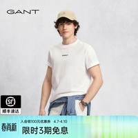 GANT/甘特26年夏季男纯色休闲百搭纯棉舒适圆领短袖T恤 115-白色 L