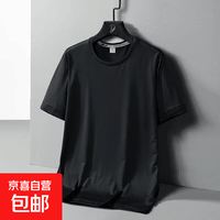 【买2件送1件】短袖t恤2026宽松男士大码速干透气运动上衣CJDP 短袖【网眼】黑色 4XL