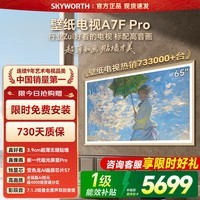 创维(Skyworth)壁纸电视 65A7F Pro 65英寸超薄壁画艺术Mini LED 国家补贴4K智能平板液晶电视显示器智慧屏 65英寸 65A7F Pro