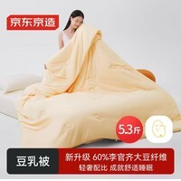 京东京造豆乳被 60%李官奇大豆纤维被子被芯A类抗菌超柔冬被5.3斤 2x2.3m