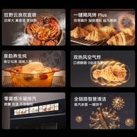 凯度(CASDON)【双热风】80L大容量 18.2英寸大彩屏 蒸烤箱一体机嵌入式 蒸烤炸炖四合一SR8030FE25-TDMax