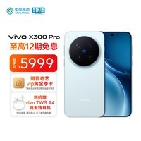 vivo X300 Pro 16+512G 自在蓝 蓝晶x天玑9500 6510mAh蓝海电池 蔡司2亿APO超级长焦 手机【移动补贴】