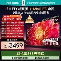 海信电视小墨E5Q Pro 55英寸 520分区U+MiniLED 信芯芯片消眩光柔光防眩屏 国家补贴 世界杯55E5Q-PRO 55英寸 标准版【标配底座】