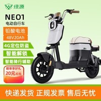 绿源（Luyuan）NEO1新国标智能电动自行车长续航通勤代步电瓶车 烟沙紫 48V20Ah