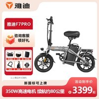 雅迪折叠电动车  2026新国标电动自行车代驾车可折叠电自行车代步车电瓶车男女通用 F7pro 48V24A锂电 灰色