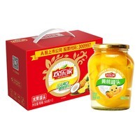 欢乐家糖水黄桃罐头900g*2瓶 新鲜水果罐头 送礼礼盒 休闲零食