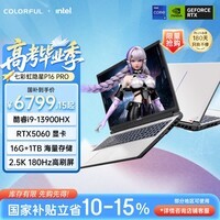 七彩虹（Colorful）隐星P16 Pro 13代酷睿i9 16英寸游戏本笔记本电脑 (i9-13900HX 16G 512G RTX5060 180Hz ）