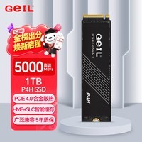 GEIL金邦 1TB SSD固态硬盘 M.2接口(PCIe 4.0 x4)NVMe SSD游戏高性能版 P4H系列