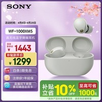 索尼(SONY)WF-1000XM5【政府补贴】真无线蓝牙降噪耳机 新一代降噪豆智能AI蓝牙5.3 铂金银 出游搭子 礼物