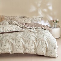 AIDLI 纯棉床上四件套40支纯棉 被套床单被罩床上用品双人全棉套件 秋晚云山 四件套 床单款 (被套200*230cm)