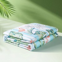 富安娜家纺 被子夏季被芯空调被宿舍被子单人双人夏凉被 圣之花-雨林【七孔抗菌】 152*210cm