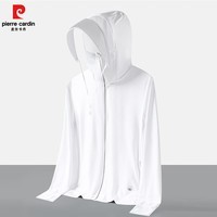 皮尔卡丹情侣防晒衣男2026夏季新款户外防紫外线透气薄款外套防晒服 白色 【男款】 M