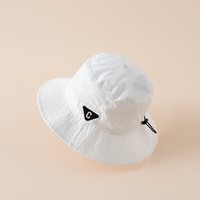 苏木佰儿童帽子春夏季薄款速干渔夫帽男童女童盆帽大檐遮阳帽户外防晒帽 白色 可调节(48-54cm)建议2-10岁