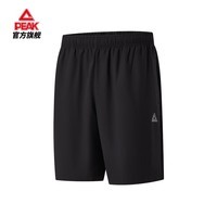 匹克运动短裤男夏季透气薄款宽松休闲跑步健身官方旗舰沙滩五分短裤子 黑色 2XL