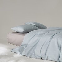 AIDLI100S纯棉四件套新疆棉纯棉被套床单枕套 高支高密床上用品 爱丽丝蓝 1.5/1.8m床 床单款 (被套200*230cm)