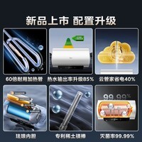 美的（Midea）储水式电热水器终身免换镁棒60升2500W一级能效60倍耐用加热管酷省电自动关机F60-25JE4Pro(HE)