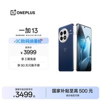 一加 13 16GB+512GB 蓝调时刻 oppo 国家补贴 高通骁龙®8至尊版 6000mAh 冰川电池 智能AI游戏5G手机