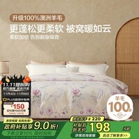 博洋家纺 A类抑菌100%澳洲进口复合羊毛被被芯 冬被子150*210cm