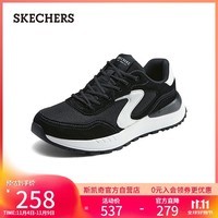 斯凯奇（Skechers）时尚休闲板鞋177725 黑色/白色/BKW 38.5 