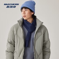 斯凯奇（Skechers）男女同款中性梭织短款羽绒外套 雨天灰/04H0 L