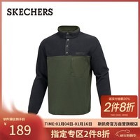 斯凯奇（Skechers）2025秋季男士针织半开胸休闲外套P425M190