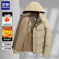 罗蒙（ROMON）棉衣男2025冬季新款加厚保暖外套男士休闲棉服爸爸冬装棉袄子男 卡其 XL (建议体重100-125斤)