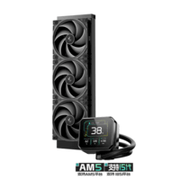 九州风神（DEEPCOOL）冰暴360PRO一体式水冷散热器/3.4英寸IPS显示屏/AI智能调校/叶尖聚风环/背锁式偏移支架