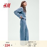 H&M女装衬衫2026夏季新款时尚气质潮流经典洗水牛仔衬衫1316698 牛仔蓝 M 165/96