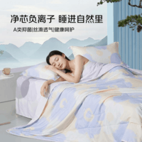 水星家纺出品百丽丝 A类可水洗夏凉被 茶氨酸抗菌空调被被芯夏被【专享】 A类抑菌夏被(奶油紫) 150cm*200cm