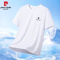 皮尔卡丹短袖t恤男2025夏季休闲圆领半袖打底衫潮流百搭上衣服男 白色 M