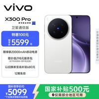 vivo X300 Pro 卫星通信版 12GB+256GB 简单白 蔡司2亿APO超级长焦 蓝图影像双芯 拍照 AI手机