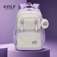 高尔夫（GOLF）双肩包休闲背包男女初中高中大学生电脑书包旅行包【Q】 款式8-紫色