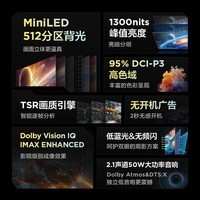 FFALCON雷鸟鹤6Pro24款65英寸 MiniLED 512分区 1300nits 4+64GB 超薄网络液晶平板电视机 国家补贴 65英寸 65S585C Pro