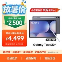 三星 Samsung【国家补贴】S10+ 12.4英寸平板电脑/AI智享学习/防眩光视屏 12GB+256GB 钛影灰WIFI