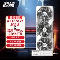 瀚铠(VASTARMOR)AMD RADEON RX 9070 XT 16GB 白色超合金显卡+致态 TiPlus9100-1TB SSD固态硬盘套装