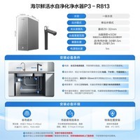海尔（Haier）鲜活水自净化净水器P3【0阻垢】家用1200G流速 6年RO反渗透膜厨房台下专用接净直饮一体机 【滤芯自净化】0阻垢 1200G大流速 6年进口RO膜