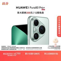HUAWEI Pura 80 Pro+  16GB+512GB 釉青一英寸高动态主摄  个性色卡AI辅助构图 华为鸿蒙智能手机