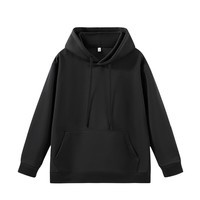 凡客诚品（VANCL）连帽卫衣男秋季休闲运动长袖上衣外套 黑色 XL