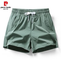 皮尔卡丹夏季新款男士短裤速干透气大裤衩休闲运动沙滩裤男士款裤 军绿色 S
