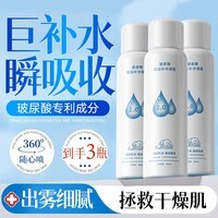 金妮雅玻尿酸补水喷雾保湿爽肤水滋润肌肤化妆水学生党男女通用护肤水 【到手3瓶】玻尿酸补水喷雾150ml