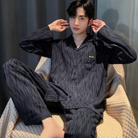 男款睡衣男士春秋新款秋季长袖家居服男式秋冬季薄款套装 914 L
