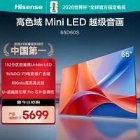 海信电视 65D60S 65英寸 152分区 U+Mini LED 电影级广色域